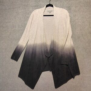 Barefoot Dreams Bamboo Chic Cozy Lite Cardigan Ombre‎ Gray Taupe Open Front S M
